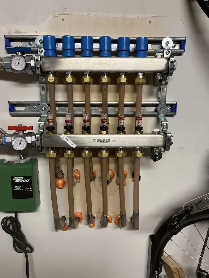 Plumber performing Gas Line Installation at a residential property in Hilliard